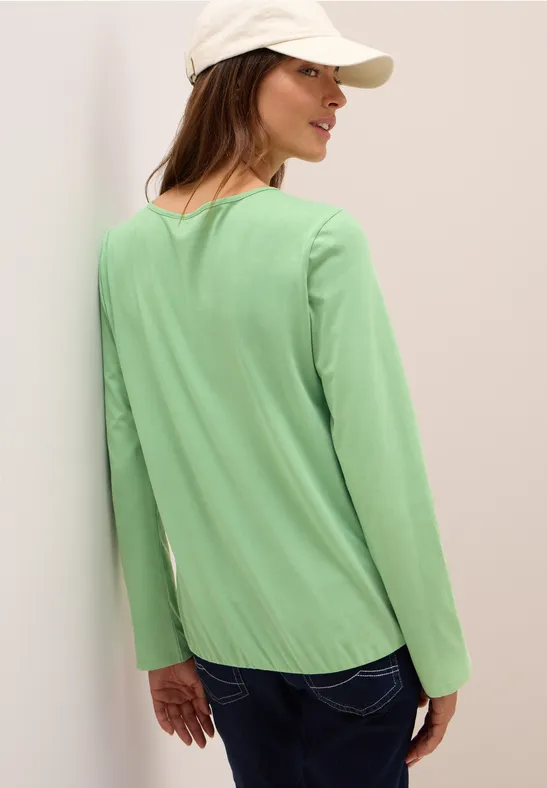 Cecil Damen Shirt im Tunika-Look in Grün, Gr: XL
