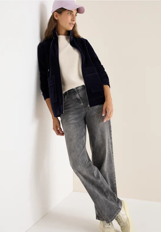 Cecil Damen Leichte Cordjacke in Blau, Gr: M