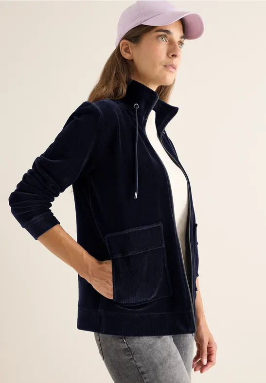 Cecil Damen Leichte Cordjacke in Blau, Gr: M