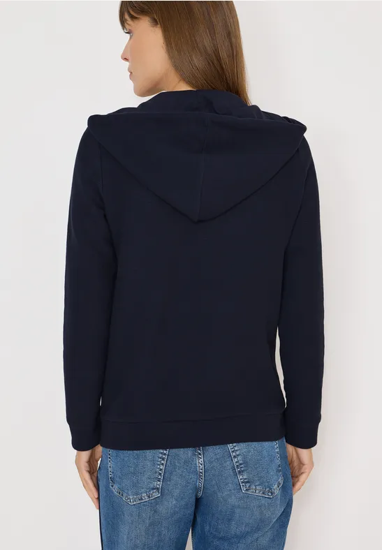 Cecil Damen Leichte Hoodie Jacke in Blau, Gr: XXL
