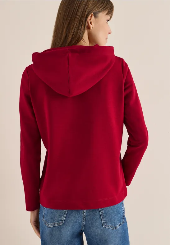 Cecil Damen Kapuzenshirt mit Stickerei in Rot, Gr: XL