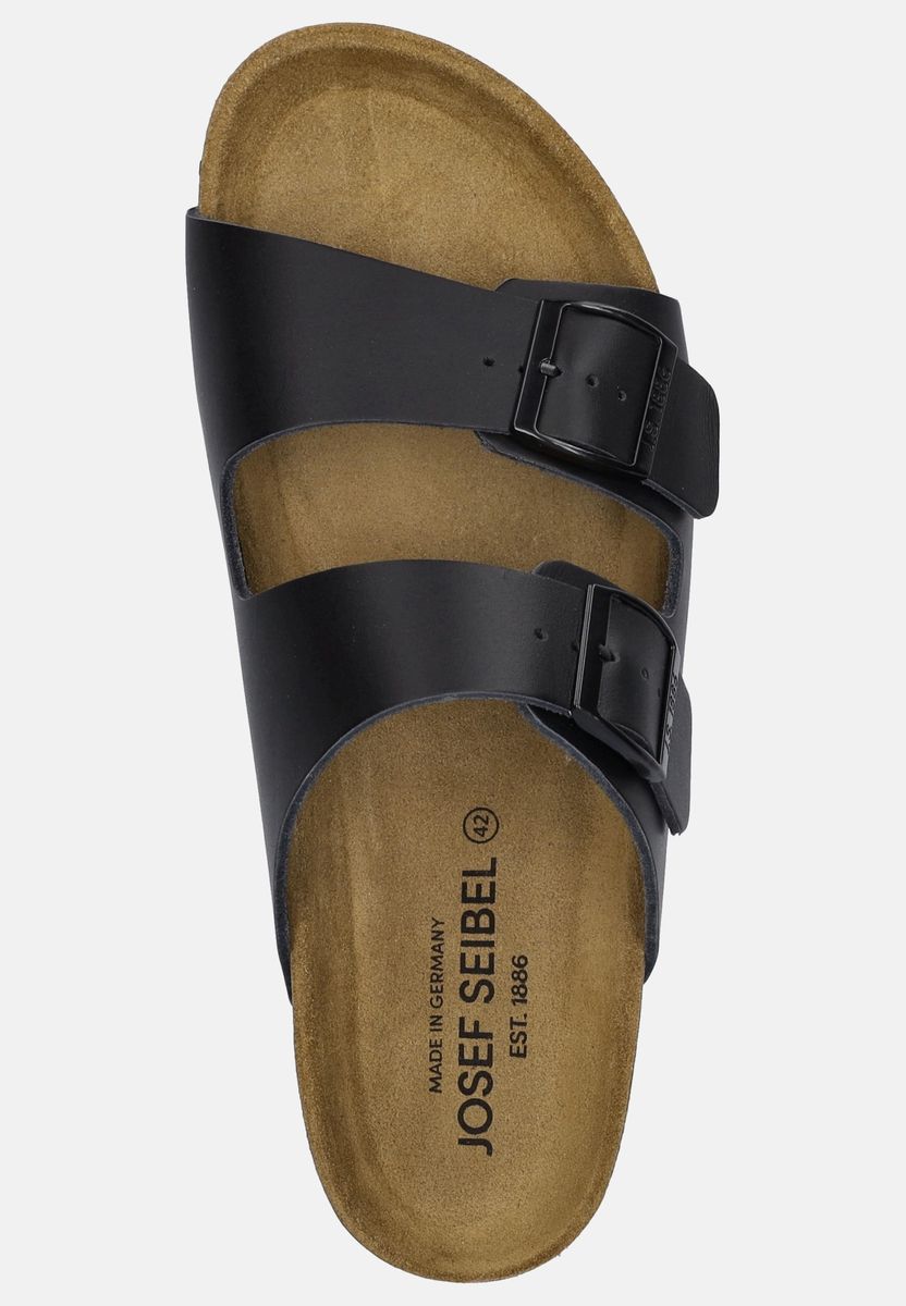 Bequeme Slide Sandale mit Leder-Obermaterial