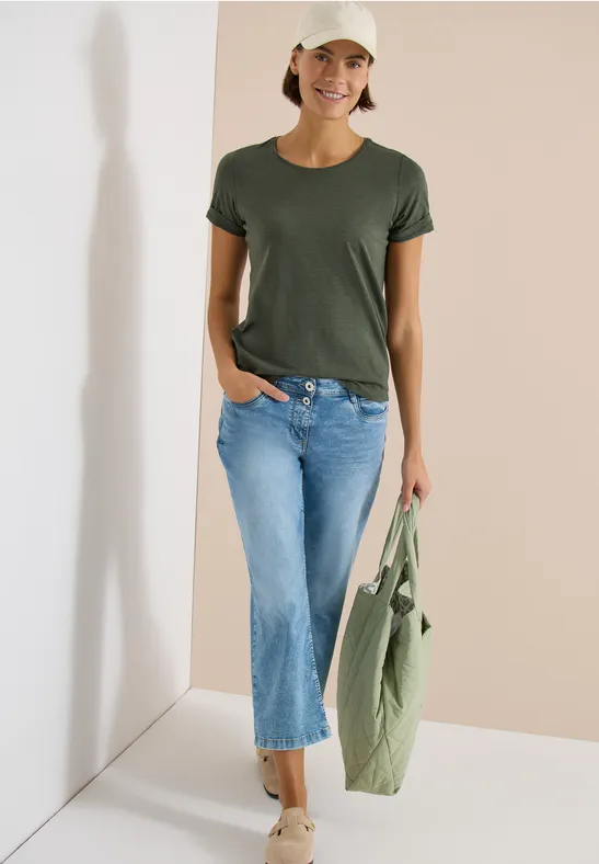 Cecil Damen Basic T-Shirt mit Rundhals im 2er-Pack in Multicolour, Gr: 3XL