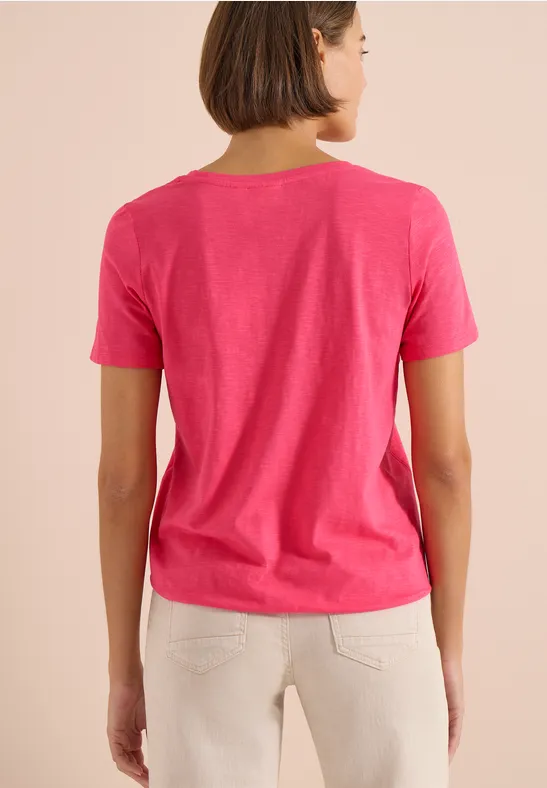 Cecil Damen Basic Shirt im Tunika-Look in Rot, Gr: 3XL