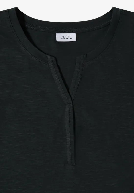 Cecil Damen Basic Shirt im Tunika-Look in Grün, Gr: 3XL