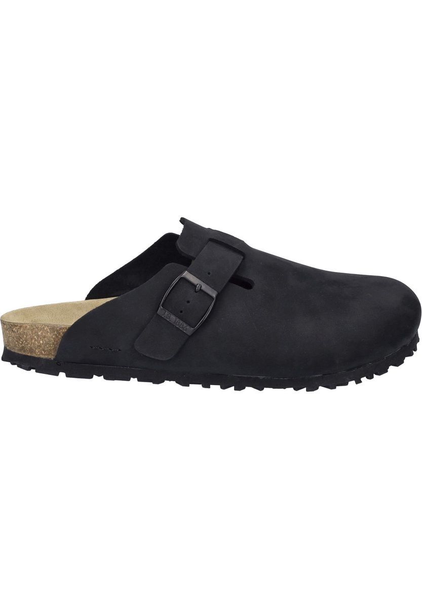 Herren Leder Clog mit Schnallenriemen