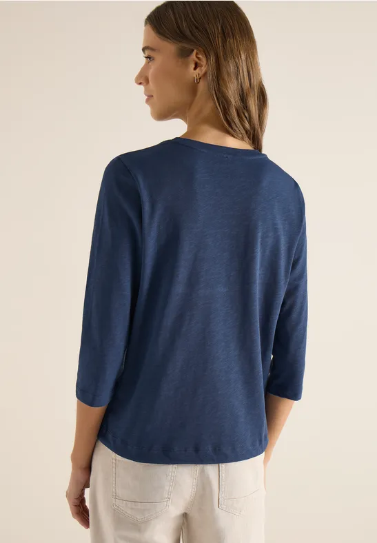 Cecil Damen Shirt mit Tunnelzug in Blau, Gr: M