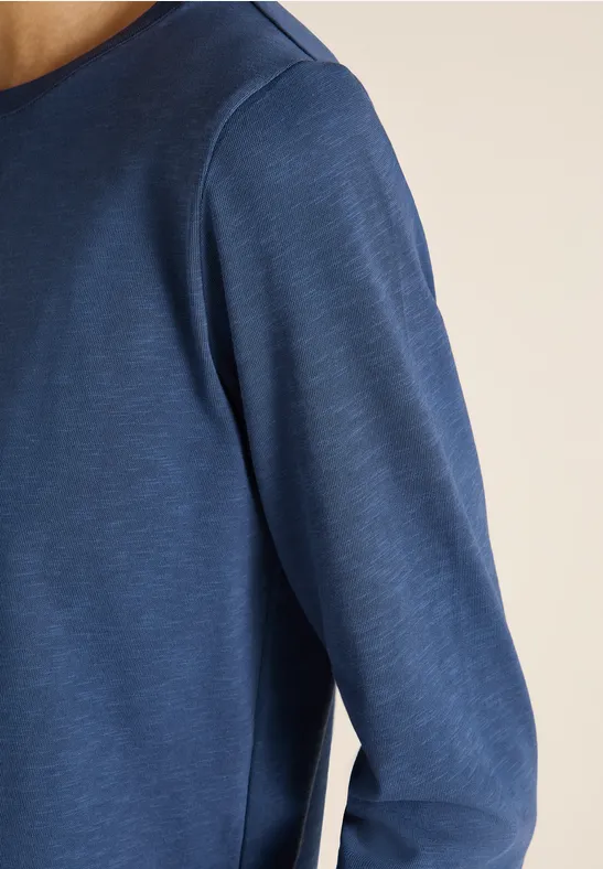 Cecil Damen Shirt mit Tunnelzug in Blau, Gr: M