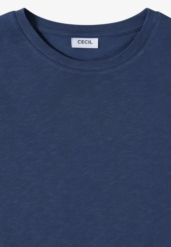 Cecil Damen Shirt mit Tunnelzug in Blau, Gr: M