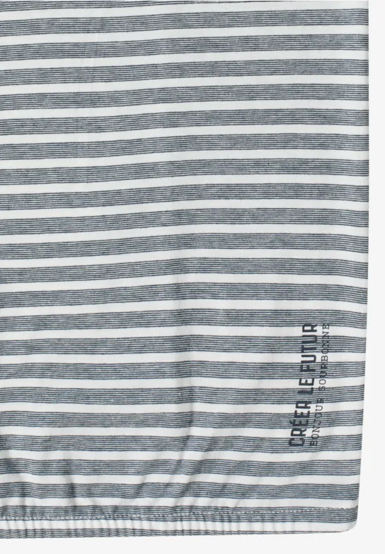 Cecil Damen Kurzarm T-Shirt mit elastischem Saum in Blau, Gr: L