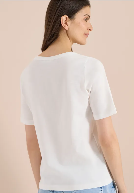 Cecil Damen T-Shirts mit Streifen im 2er-Pack in Multicolour|Beige|Weiß, Gr: 3XL