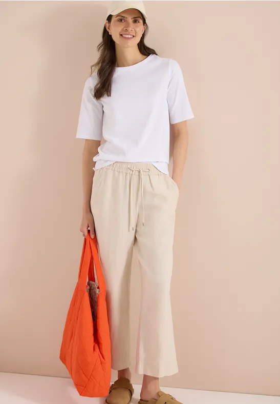 Cecil Damen Basic T-Shirt mit U-Boot-Ausschnitt in Weiß, Gr: 3XL