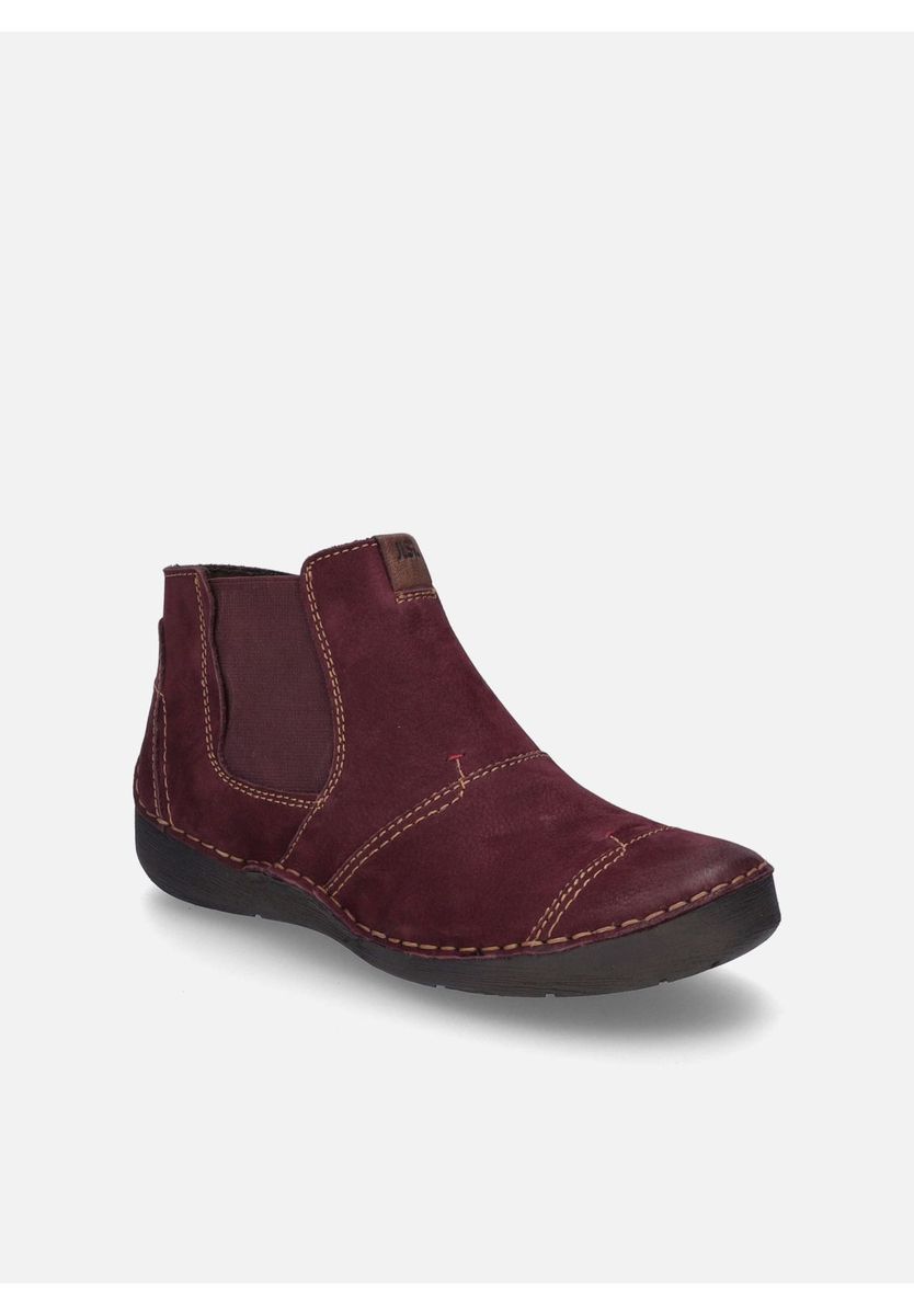 Burgunderfarbene Chelsea Boots aus Wildleder