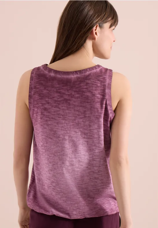 Cecil Damen Top aus Jersey im Garment Dye Look in Rot, Gr: 3XL