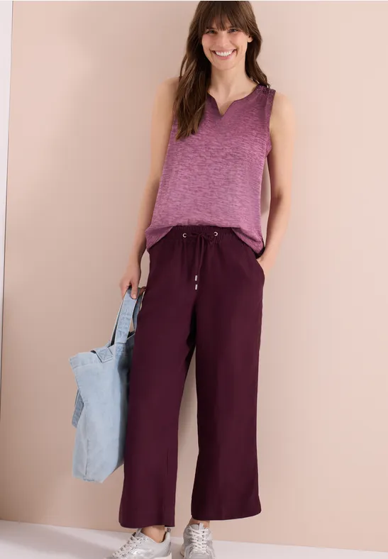 Cecil Damen Top aus Jersey im Garment Dye Look in Rot, Gr: 3XL