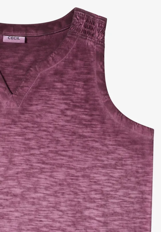 Cecil Damen Top aus Jersey im Garment Dye Look in Rot, Gr: 3XL