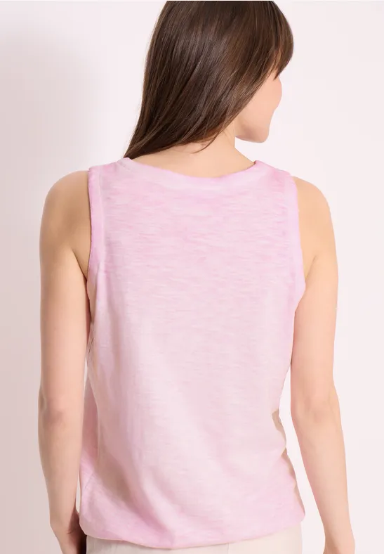Cecil Damen Top aus Jersey im Garment Dye Look in Rosa, Gr: 3XL