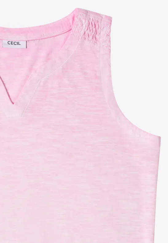 Cecil Damen Top aus Jersey im Garment Dye Look in Rosa, Gr: 3XL