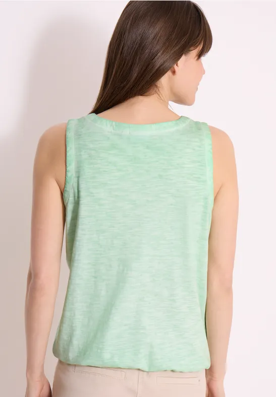 Cecil Damen Top aus Jersey im Garment Dye Look in Grün, Gr: 3XL