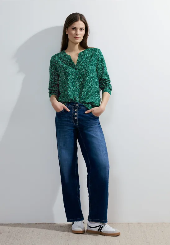 Cecil Damen Minimalmuster Bluse in Grün, Gr: XL