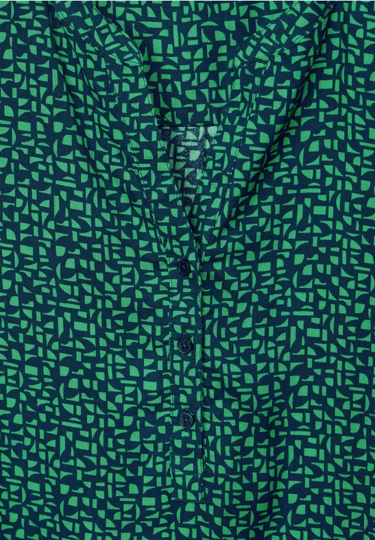 Cecil Damen Minimalmuster Bluse in Grün, Gr: XL