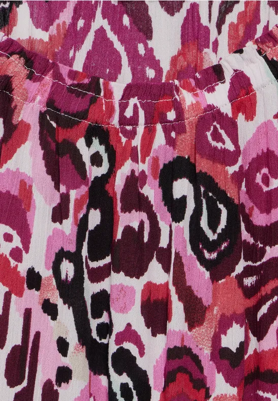 Cecil Damen Print Carmen Bluse in Pink, Gr: M