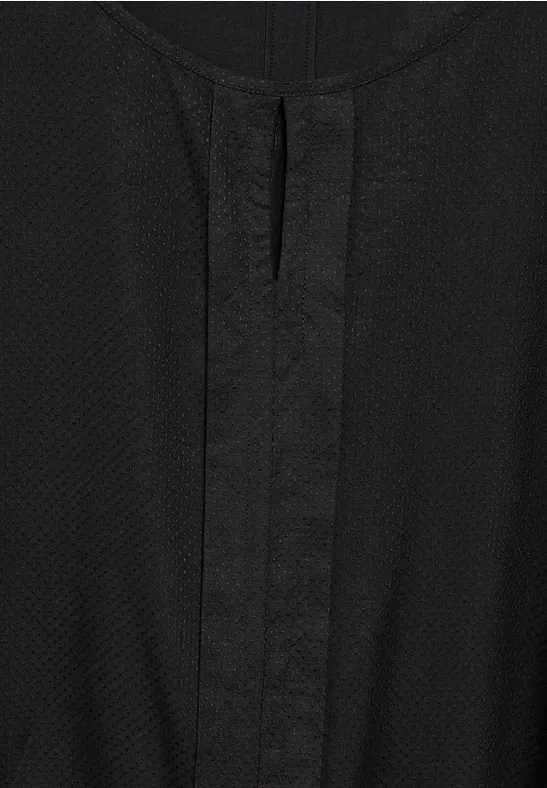Cecil Damen Materialmix-Bluse in Schwarz, Gr: S