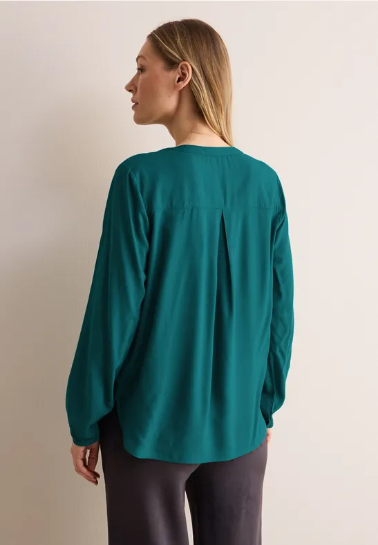 Cecil Damen Bluse in Unifarbe in Grün, Gr: XXL