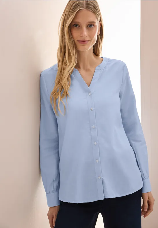 Cecil Damen Oxford Bluse in Blau, Gr: M