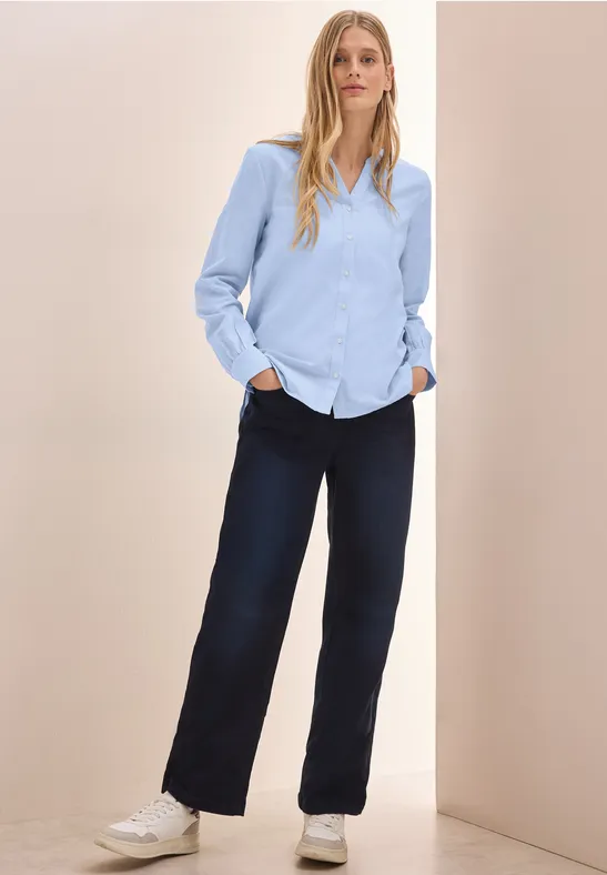 Cecil Damen Oxford Bluse in Blau, Gr: M