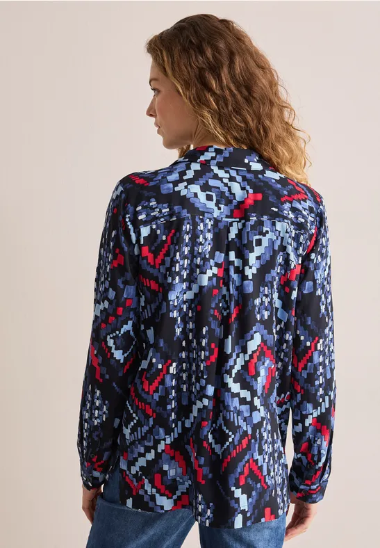 Cecil Damen Bedruckte Tunika in Multicolour|Blau, Gr: L