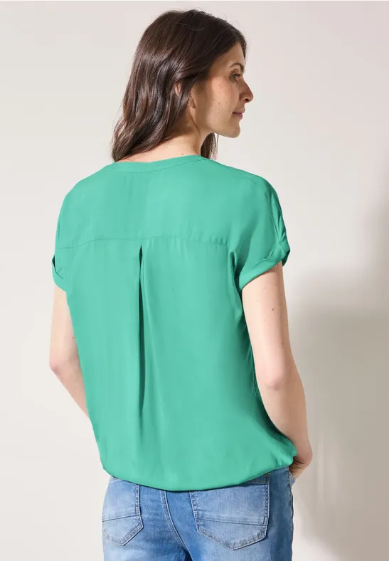 Cecil Damen Bluse in Unifarbe in Grün, Gr: XL