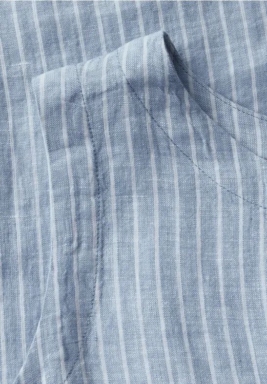 Cecil Damen Gestreiftes Leinen-Top in Blau, Gr: L