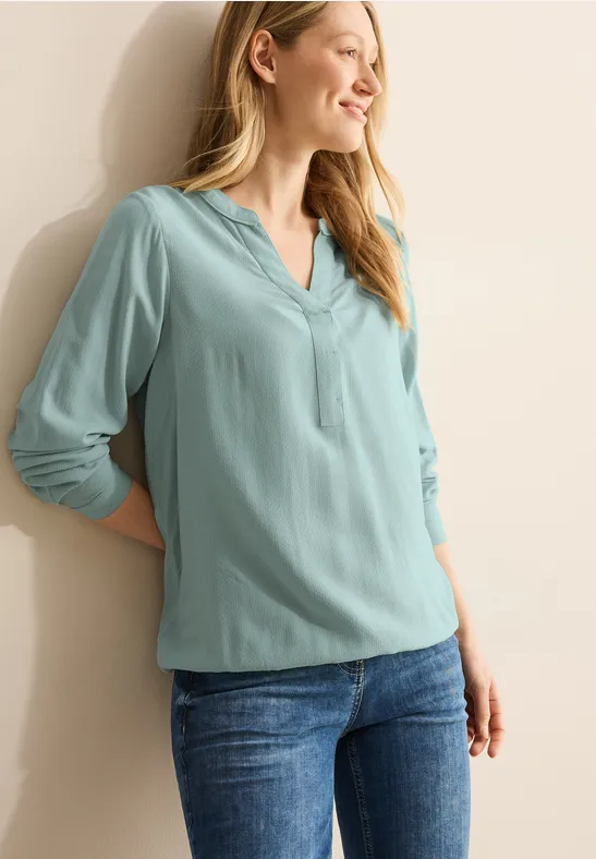 Cecil Damen Bluse in Unifarbe in Grün, Gr: XXL