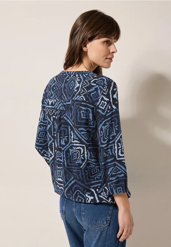 Cecil Damen Bedruckte Bluse in Blau, Gr: XS