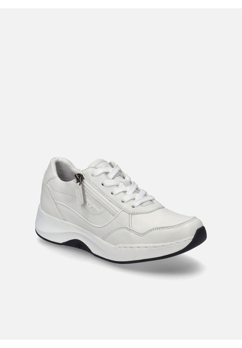 Leder-Sneaker mit seitlichem Reißverschluss