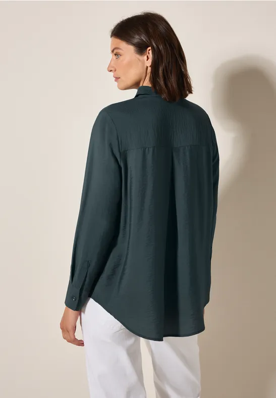 Cecil Damen Hemdbluse mit Struktur in Grün, Gr: XS