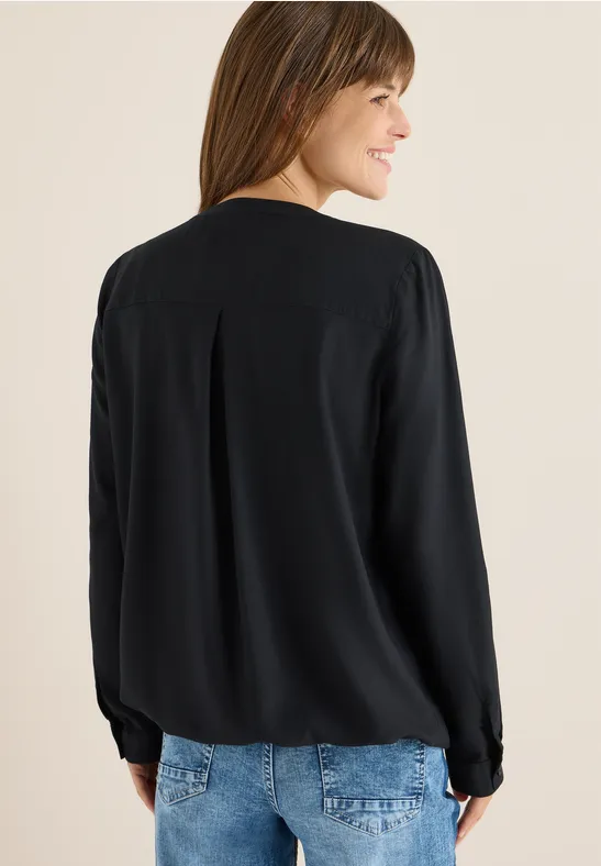 Cecil Damen Bluse in Unifarbe in Schwarz, Gr: XS