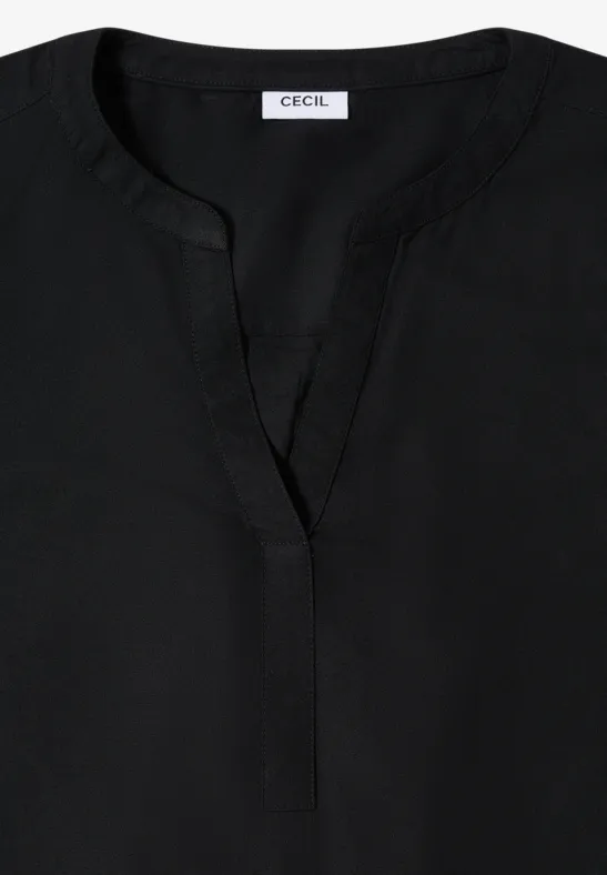 Cecil Damen Bluse in Unifarbe in Schwarz, Gr: XS