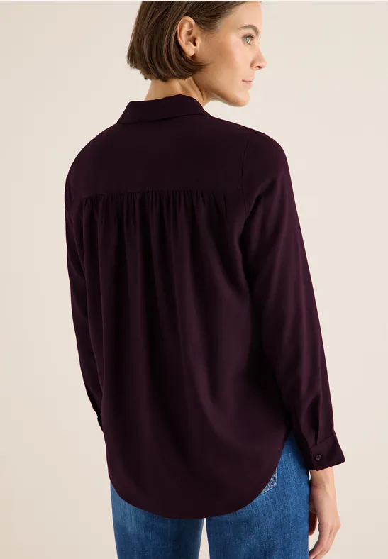 Cecil Damen Hemdbluse in Unifarbe in Rot, Gr: XS