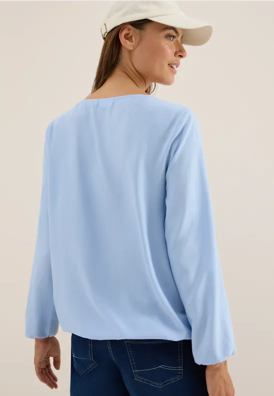 Cecil Damen Bluse in Unifarbe in Blau, Gr: L
