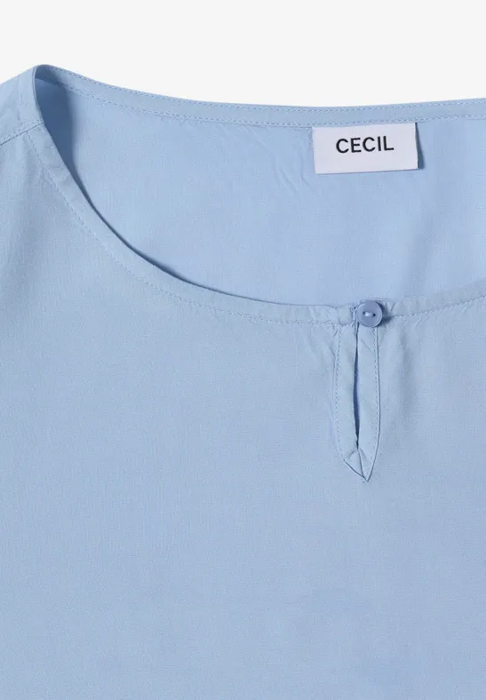 Cecil Damen Bluse in Unifarbe in Blau, Gr: L