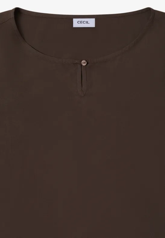 Cecil Damen Bluse in Unifarbe in Braun, Gr: L