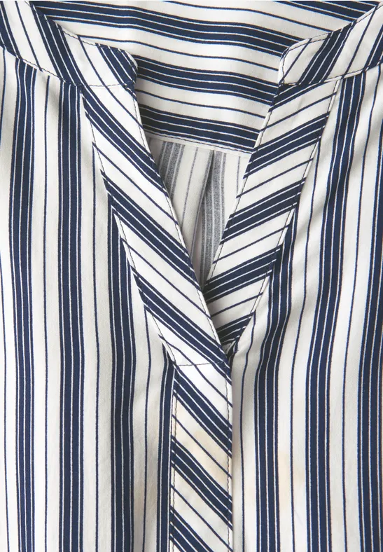Cecil Damen Gestreiftes Blusenshirt in Blau, Gr: XL
