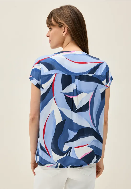 Cecil Damen Gemustertes Blusenshirt in Blau, Gr: XL