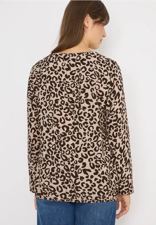 Cecil Damen Gemusterte Bluse in Beige, Gr: L