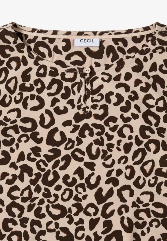 Cecil Damen Gemusterte Bluse in Beige, Gr: L