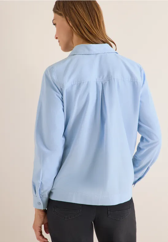 Cecil Damen Cord Hemdbluse in Blau, Gr: XXL