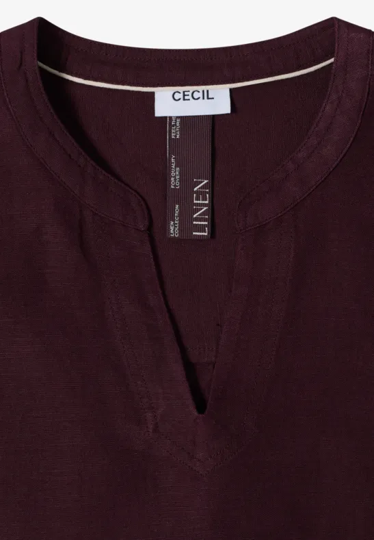 Cecil Damen Dropped Shoulder Bluse aus Leinenmix in Rot, Gr: L