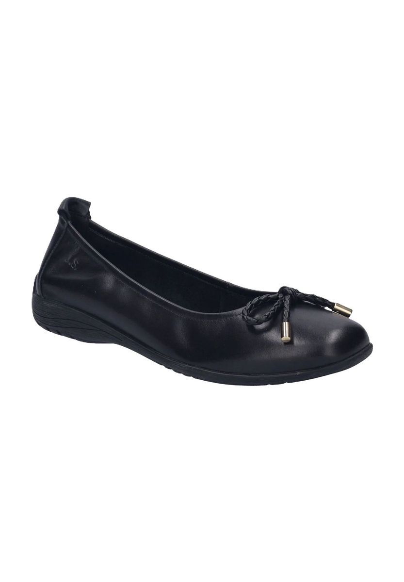 Klassische schwarze Ballerinas aus Leder
